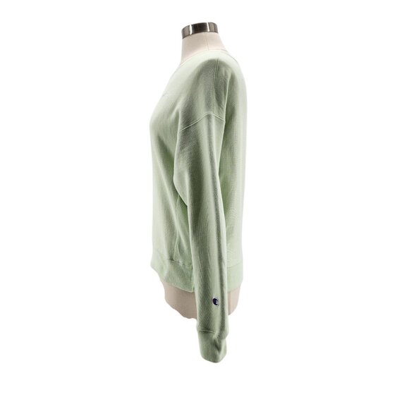 Vintage Champion Reverse Weave Womens Medium Sweatshirt Logo Green Retro - Picture 4 of 10